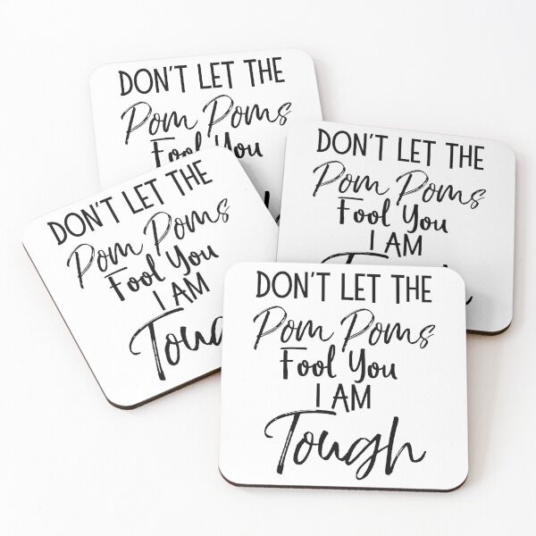 Item preview, Don't Let the Pom Poms Fool You I am Tough Cheerleading Quote designed and sold by TNDesignStudio.