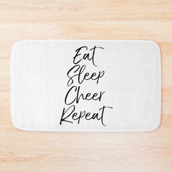 Item preview, Eat Sleep Cheer Repeat Cheerleading Quote designed and sold by TNDesignStudio.