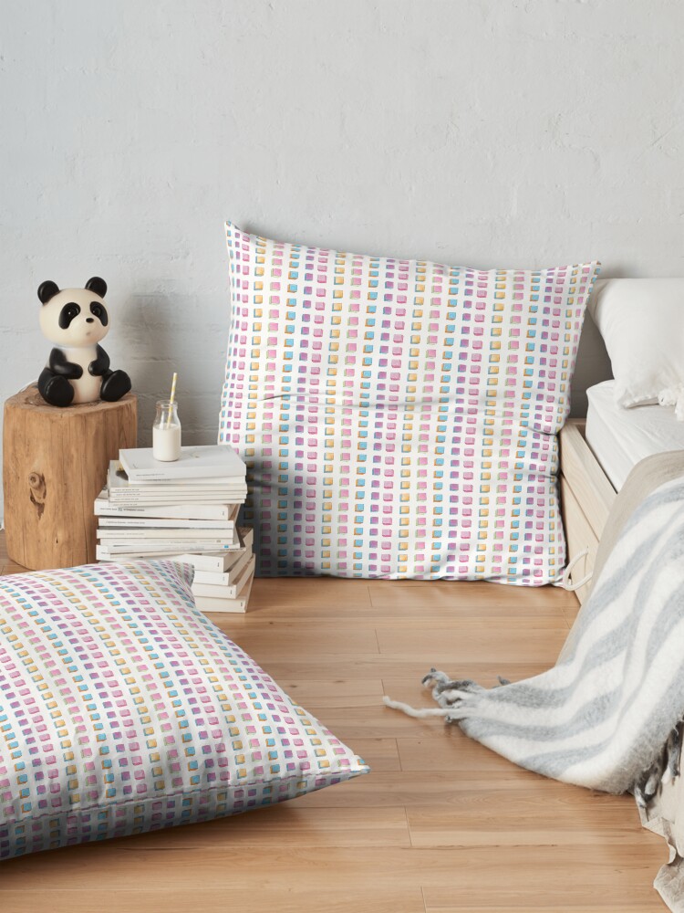 Alternate view of Polka Cubes Floor Pillow