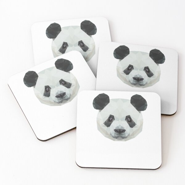 Item preview, Geometric Panda Face Design – Minimalist Low Poly Wildlife Art designed and sold by OrangePoly.