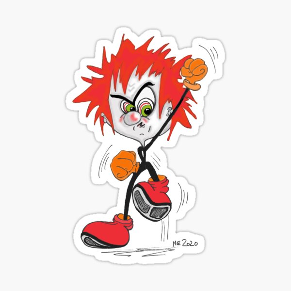 Fighting Stickman Sticker
