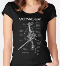 Voyager Programm - Weiße Tinte Tailliertes Rundhals-Shirt