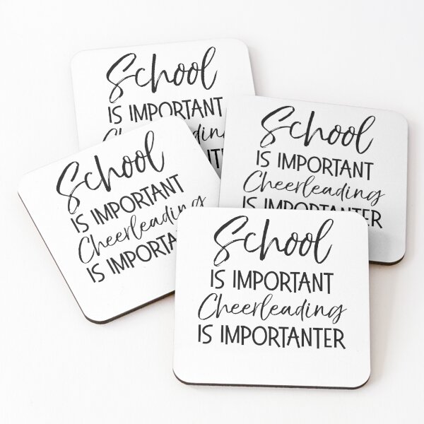 Artikelvorschau, School is Important Cheerleading is Importanter Cheerleading Quote entworfen und verkauft von TNDesignStudio.