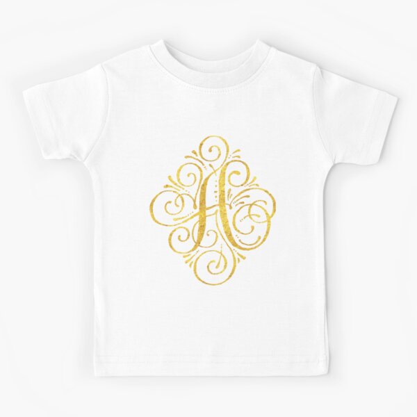 Watercolor Monogram Calligraphy B | Kids T-Shirt