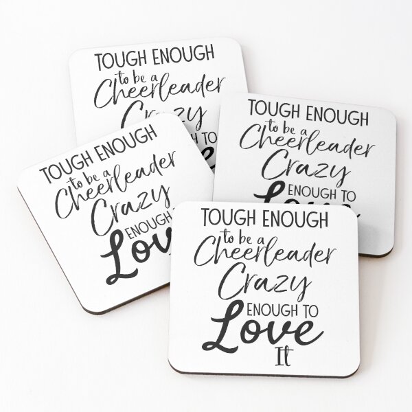 Artikelvorschau, Tough Enough to be a Cheerleader Crazy Enough to Love it Cheerleading Quote entworfen und verkauft von TNDesignStudio.