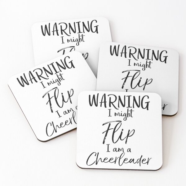 Item preview, Warning I Might Flip I am a Cheerleader Cheerleading Quote designed and sold by TNDesignStudio.