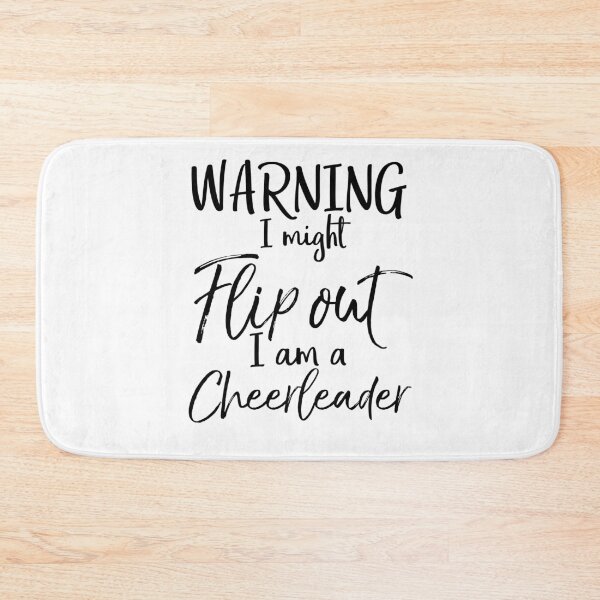 Item preview, Warning I Might Flip Out I am a Cheerleader Cheerleading Quote designed and sold by TNDesignStudio.