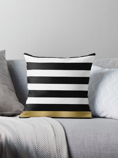 Item preview, Black White And Gold Stripes  designed and sold by GoDesign1.