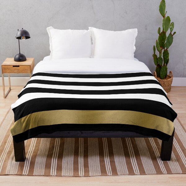 Item preview, Black White And Gold Stripes  designed and sold by GoDesign1.