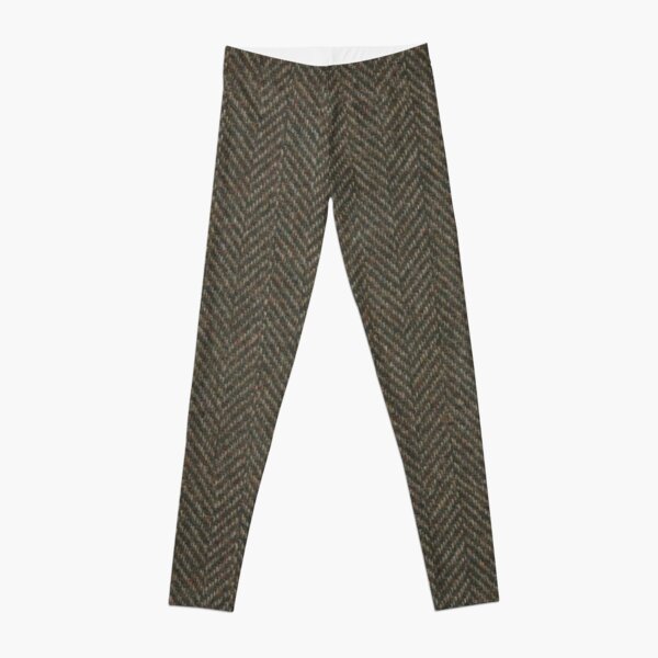 Herringbone Wool Tweed Fabric Leggings