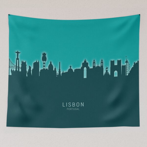 Item preview, Lisbon Portugal Skyline designed and sold by ArtPrints.