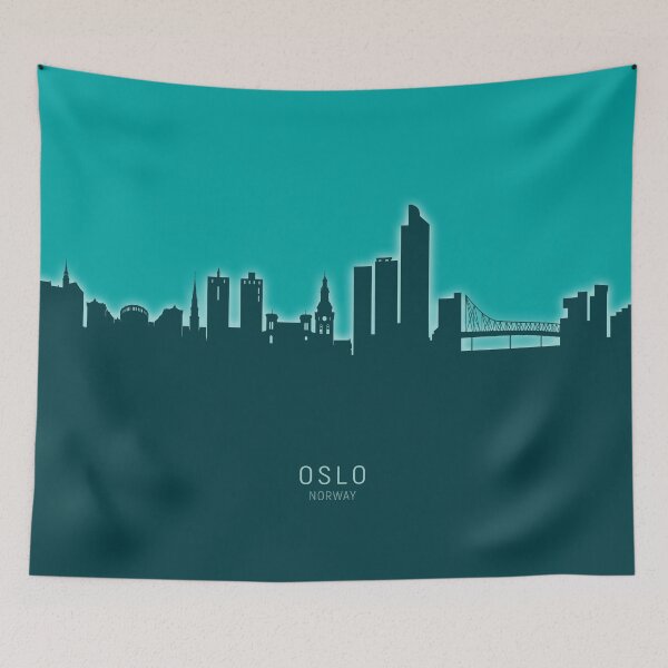 Item preview, Oslo Norway Skyline designed and sold by ArtPrints.
