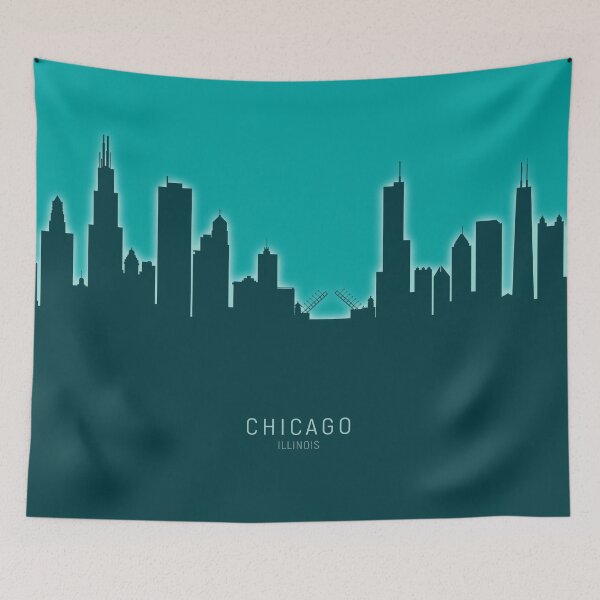 Item preview, Chicago Illinois Skyline designed and sold by ArtPrints.