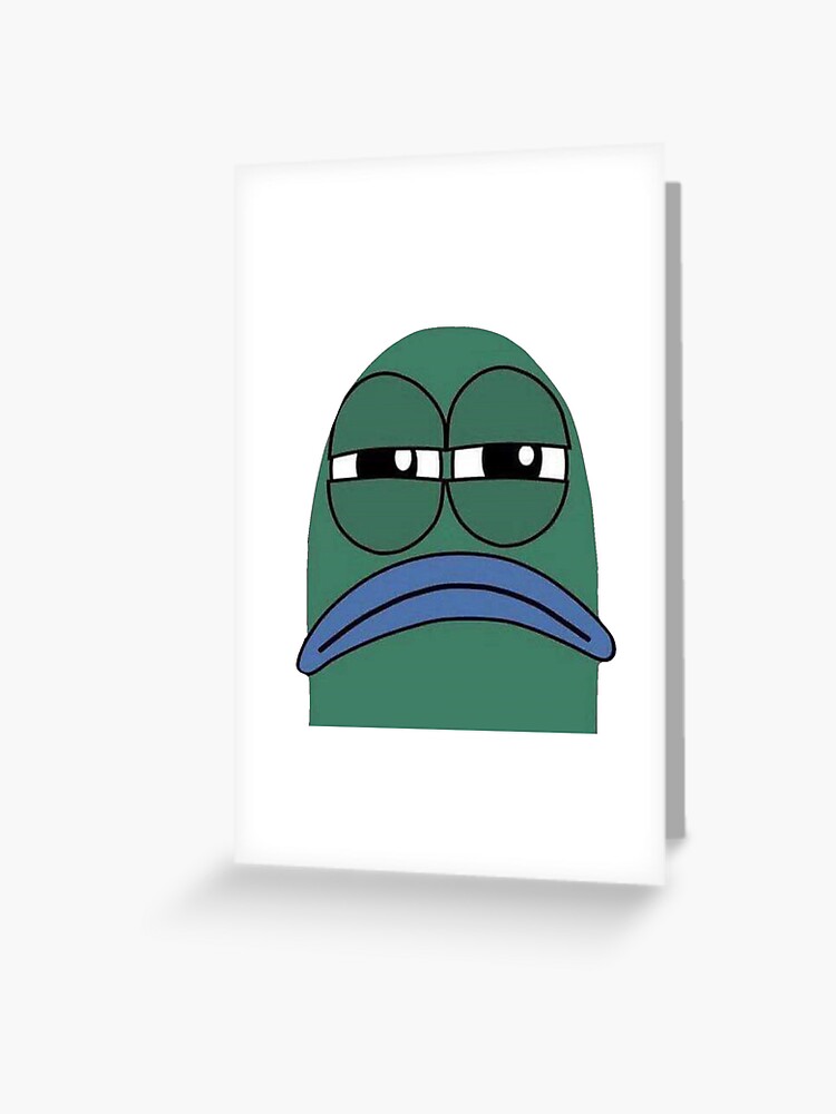 sad spongebob fish | Greeting Card