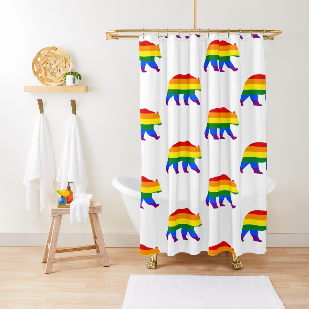 "Gay California Bear" Shower Curtain for Sale by pikafelix Redbubble