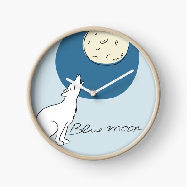 Bluemoon, Wolf howls at the full moon Clock