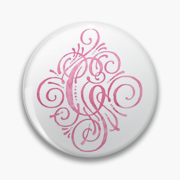 Item preview, Monogram Watercolor Calligraphy Letter G Pink designed and sold by junkydotcom.