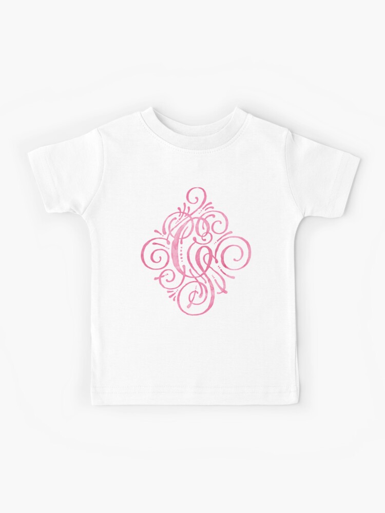 Watercolor Monogram Calligraphy B | Kids T-Shirt