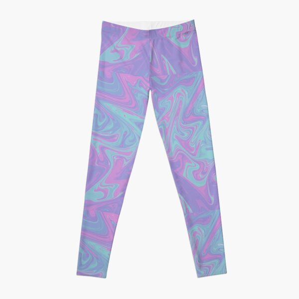 Blue Marble Pattern Leggings