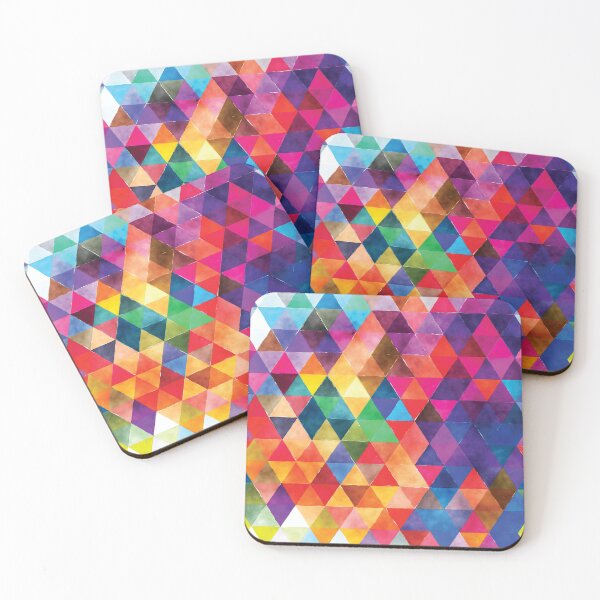Item preview, Watercolor Triangles Pattern Bright Colors designed and sold by junkydotcom.