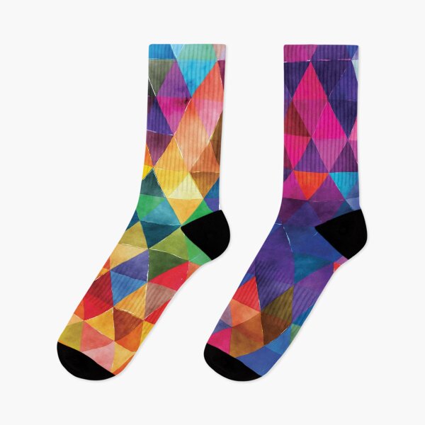 Item preview, Watercolor Triangles Pattern Bright Colors designed and sold by junkydotcom.