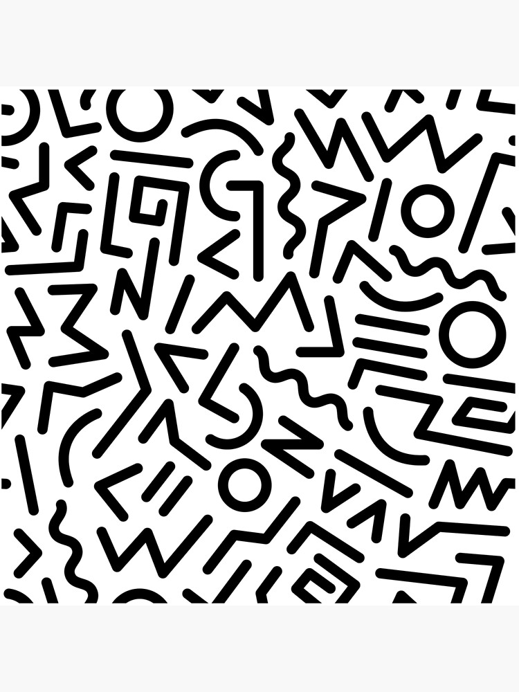 Memphis Pattern Black and White