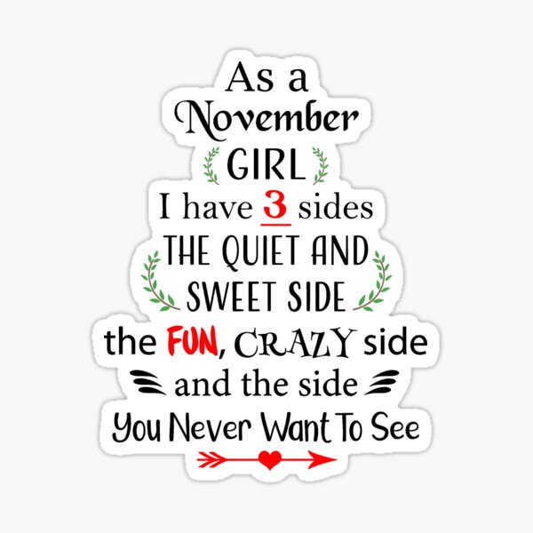 November girl Sticker
