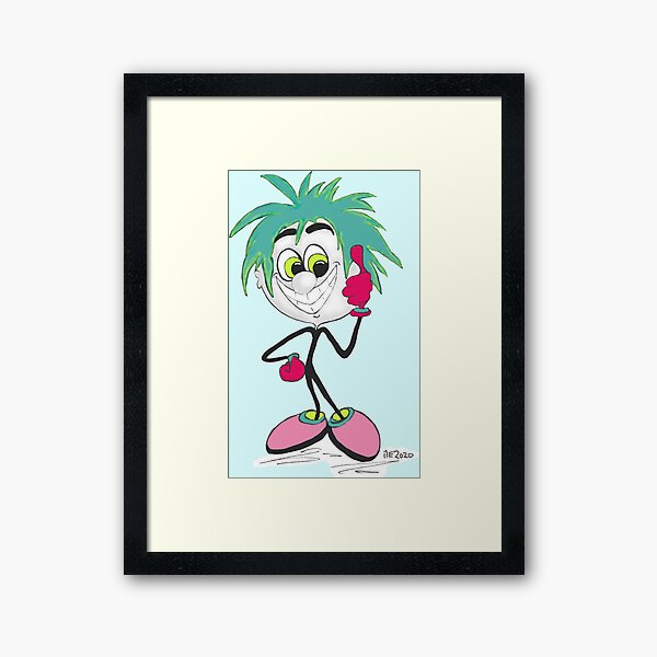 Positive stickman Framed Art Print