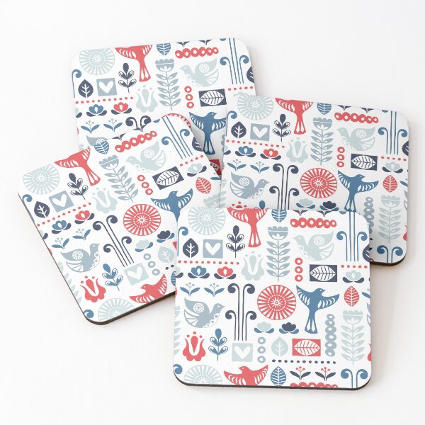 Item preview, Scandi birds (red & blue) designed and sold by movezerb.