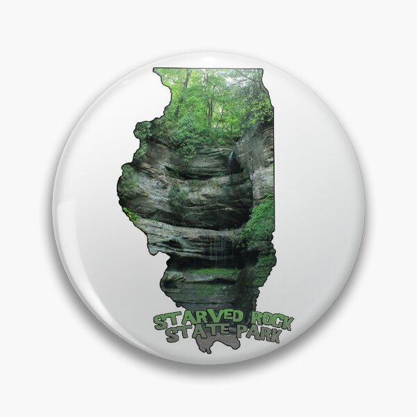 Illinois State Outline (Starved Rock State Park) Pin
