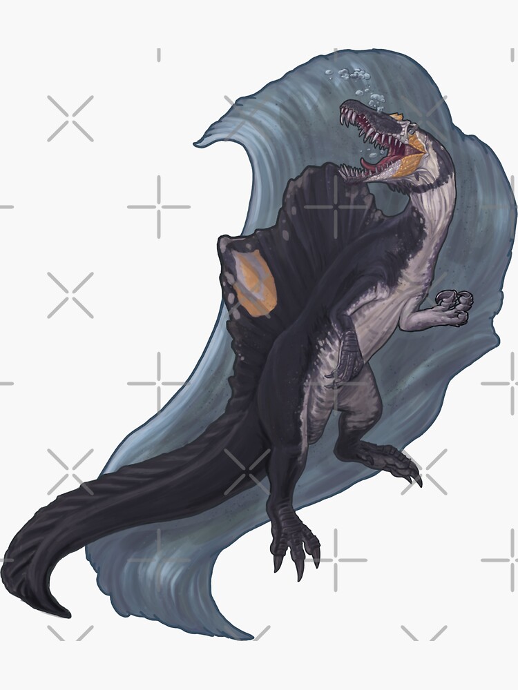 Thumbnail 3 of 3, Sticker, Spinosaurus aegyptiacus designed and sold by coffeeisblack.