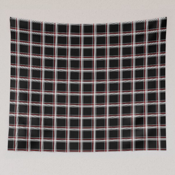 Item preview, Classic Black Tartan with Red And White Stripes designed and sold by D-Spot Shop.