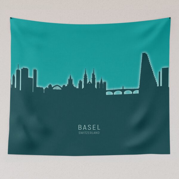 Item preview, Basel Switzerland Skyline designed and sold by ArtPrints.
