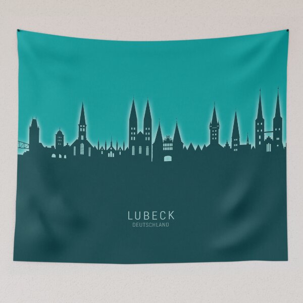 Item preview, Lubeck Germany Skyline designed and sold by ArtPrints.