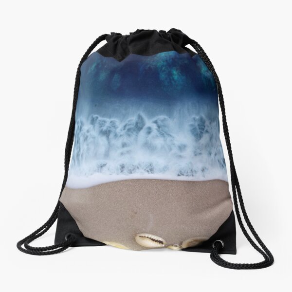 At the beach Drawstring Bag