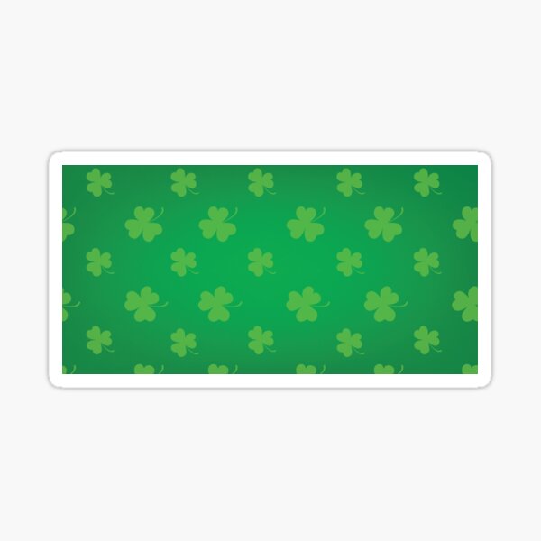 Green clover leaves pattern Sticker