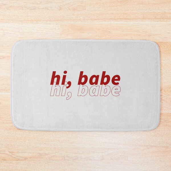 Item preview, Romantic and Simple "hi, babe" Typography Quote in Red Text designed and sold by rieeee.