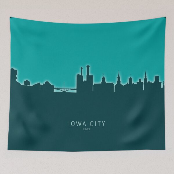 Artikelvorschau, Iowa City Iowa Skyline entworfen und verkauft von ArtPrints.