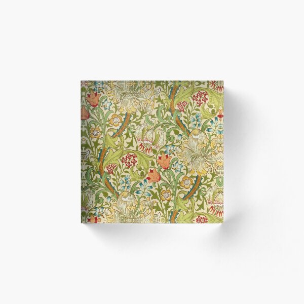 William Morris Golden Lily Acrylic Block