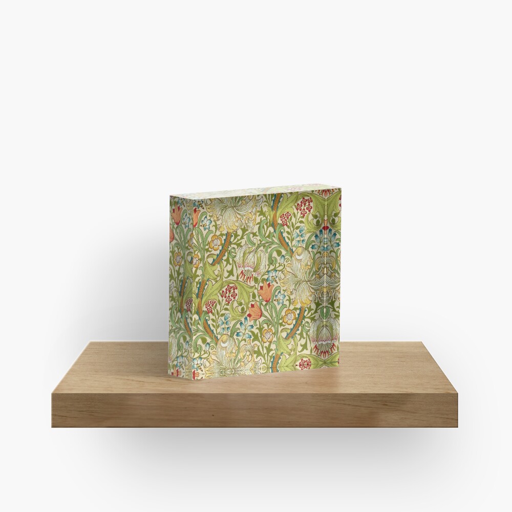 William Morris Golden Lily Acrylic Block