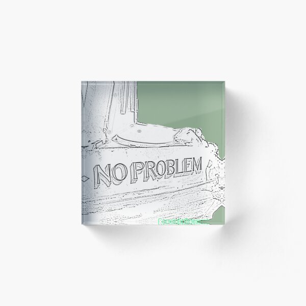 No Problem ala pencil Acrylic Block