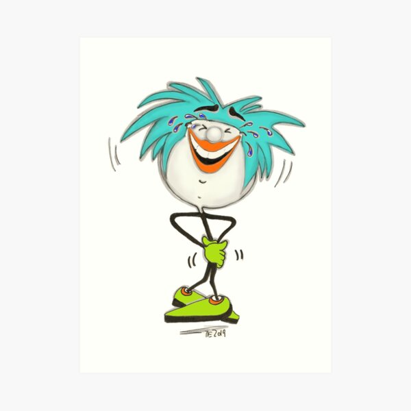 Laughing Stickwoman Kunstdruck