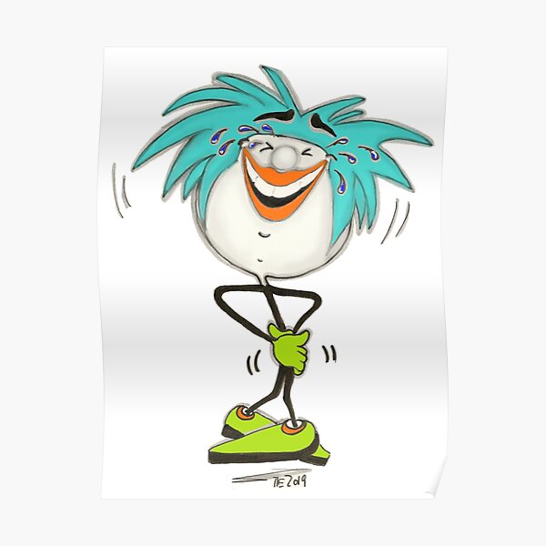 Laughing Stickwoman Poster
