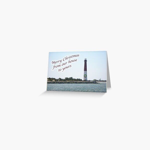 Christmas Lighthouse Card - From Our House To Yours Card Greeting Card