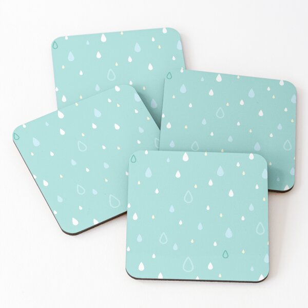 Item preview, Rain drops turquoise pattern designed and sold by soyon.