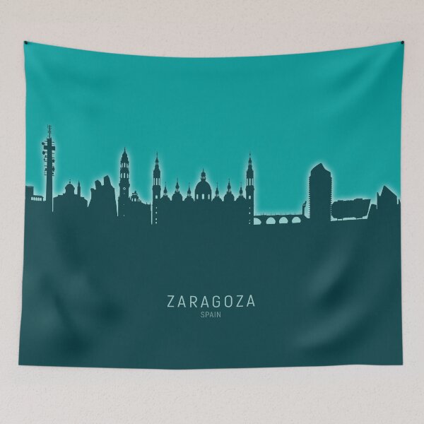 Item preview, Zaragoza Spain Skyline designed and sold by ArtPrints.