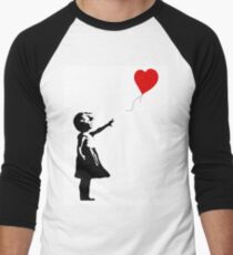 Girl with Balloons Men's Baseball ¾ T-Shirt