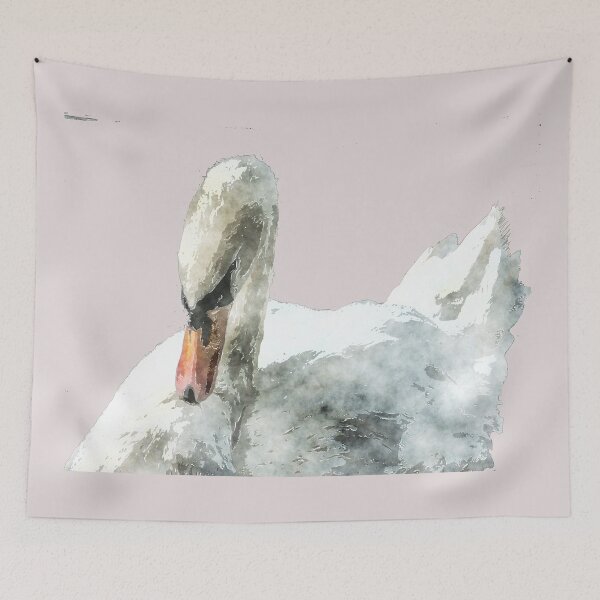 Item preview, Swan of the canals in watercolour  designed and sold by designbywhacky.