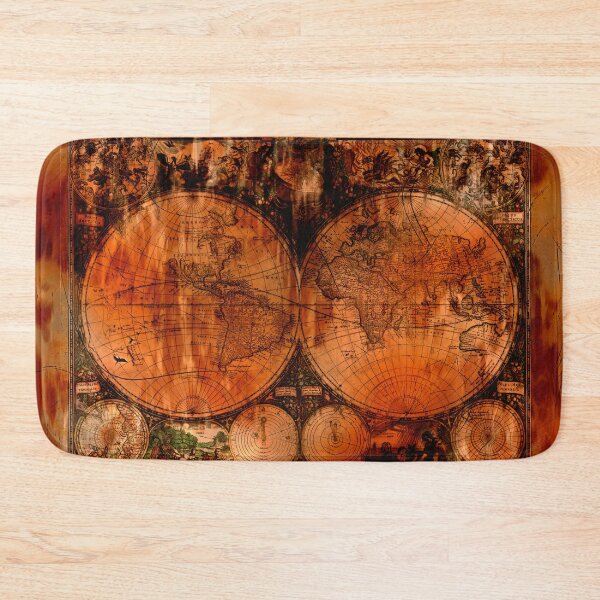 Item preview, Grunge Vintage Old World Map designed and sold by NaturePrints.