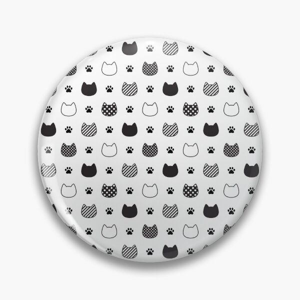 Item preview, kitten head paw footprint seamless pattern  designed and sold by TastefulDesigns.
